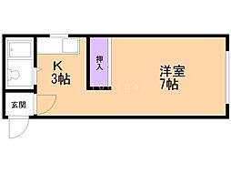 シャルム8 1Kの間取図画像