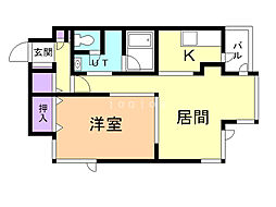 藤井ビル裏参道 1LDKの間取図画像