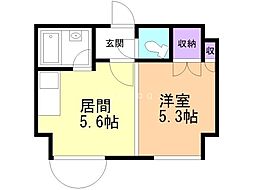 FRESA 1DKの間取図画像
