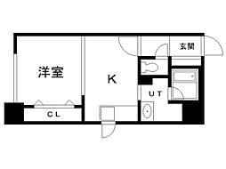プライムアーバン大通公園2 1DKの間取図画像