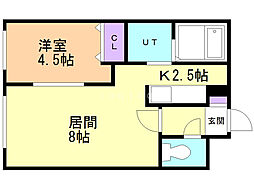 FORESTERIOR 1LDKの間取図画像