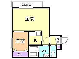 ミ・ピアーチェ桑園 1LDKの間取図画像