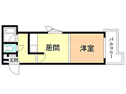 ナムズビル 1LDKの間取図画像