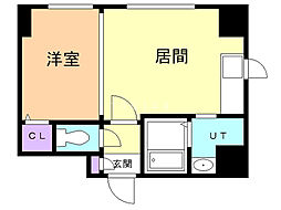 プライムアーバン大通公園1 1LDKの間取図画像