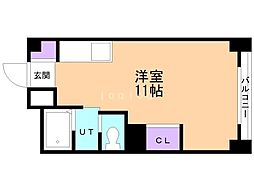 内山マンション ワンルームの間取図画像