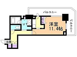 PRIMEURBAN札幌リバーフロント ワンルームの間取図画像