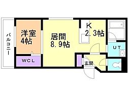 札幌市中央区南十五条西6丁目マンション 1LDKの間取図画像