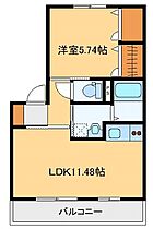 カーサエクセル D102 ｜ 群馬県伊勢崎市韮塚町（賃貸アパート1LDK・1階・38.69㎡） その2