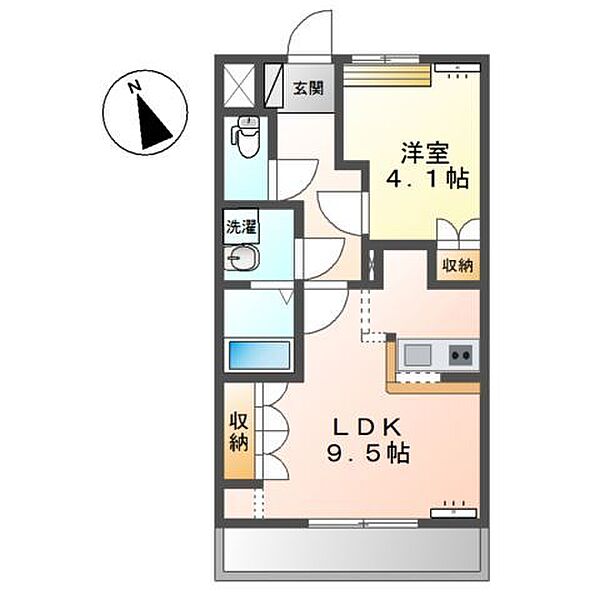 コンフォート　チェンバー ｜群馬県伊勢崎市山王町(賃貸アパート1LDK・2階・36.00㎡)の写真 その2