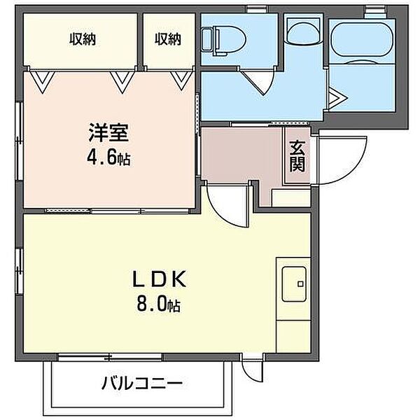 ライカM 202｜群馬県伊勢崎市柳原町(賃貸アパート1LDK・2階・33.60㎡)の写真 その2