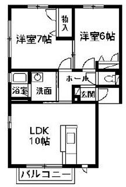 クレストコート A102｜群馬県伊勢崎市今泉町２丁目(賃貸アパート2LDK・1階・51.00㎡)の写真 その2