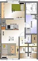 グランツリー下植木（南） 102 ｜ 群馬県伊勢崎市下植木町（賃貸アパート1LDK・1階・40.19㎡） その2