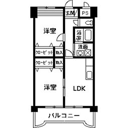 ドーチェスター 2LDKの間取図画像