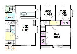 マルイハウス第3 2階3LDKの間取り