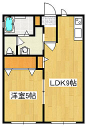 ハイツ・クレバー 1LDKの間取図画像