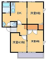 ヴィルヌーブB 3DKの間取図画像