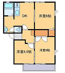 フォレスト・ヴィラA 3DKの間取図画像