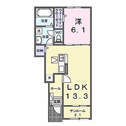 さんらいず2 1LDKの間取図画像