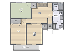 クレストR 3DKの間取図画像