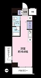 エルフォルテ羽田ライゼ 1Kの間取図画像