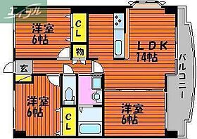 岡山県岡山市北区鹿田本町（賃貸マンション3LDK・9階・72.80㎡） その2