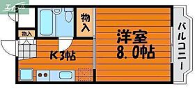 岡山県岡山市北区厚生町1丁目（賃貸マンション1K・4階・24.58㎡） その2