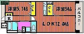 岡山県岡山市北区清輝橋1丁目（賃貸マンション2LDK・3階・53.60㎡） その2