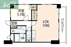 岡山県岡山市北区奥田西町（賃貸マンション1LDK・1階・51.43㎡） その2