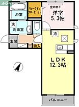 岡山県岡山市北区今8丁目（賃貸アパート1LDK・1階・44.17㎡） その2