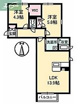 岡山県岡山市北区奥田南町（賃貸アパート2LDK・2階・54.67㎡） その2