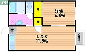 岡山県岡山市南区芳泉2丁目（賃貸アパート1LDK・1階・41.41㎡） その2