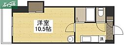 アスティオン鹿田 1Kの間取図画像