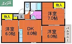 グランヴィラージュA 3DKの間取図画像