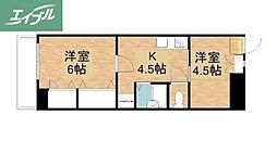 センチュリーふなばし 2Kの間取図画像