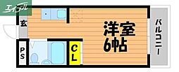 シャルム今 1Kの間取図画像