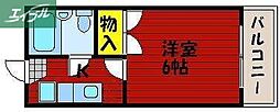 アルフィーネ十日市C棟 1Kの間取図画像