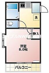 間取図画像 1K