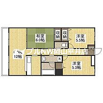 岡山県岡山市中区関（賃貸マンション3LDK・2階・59.31㎡） その2