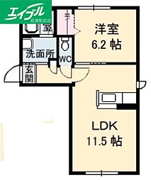 ラ・パルテール大福III 1階/-