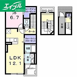 エルフトゥーロE 1LDKの間取図画像
