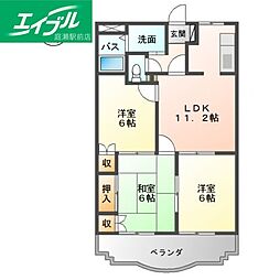 サン・ライズ 3LDKの間取図画像