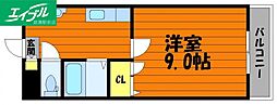 サンライズ・マンション 1Kの間取図画像