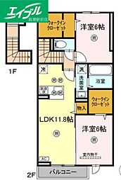 M-DREAM II 2LDKの間取図画像