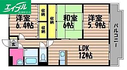 メゾンレアリゼ 3LDKの間取図画像