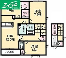 Vaportrail 3LDKの間取図画像