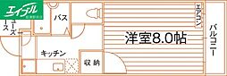 プレステージ松島 1Kの間取図画像