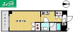 レファインド倉敷 1Kの間取図画像
