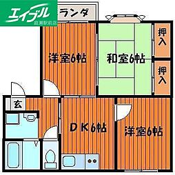 エスペランスA 3DKの間取図画像