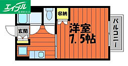 サンライズブルー 1Kの間取図画像