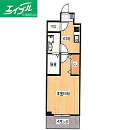 Bellacasafelice 1Kの間取図画像